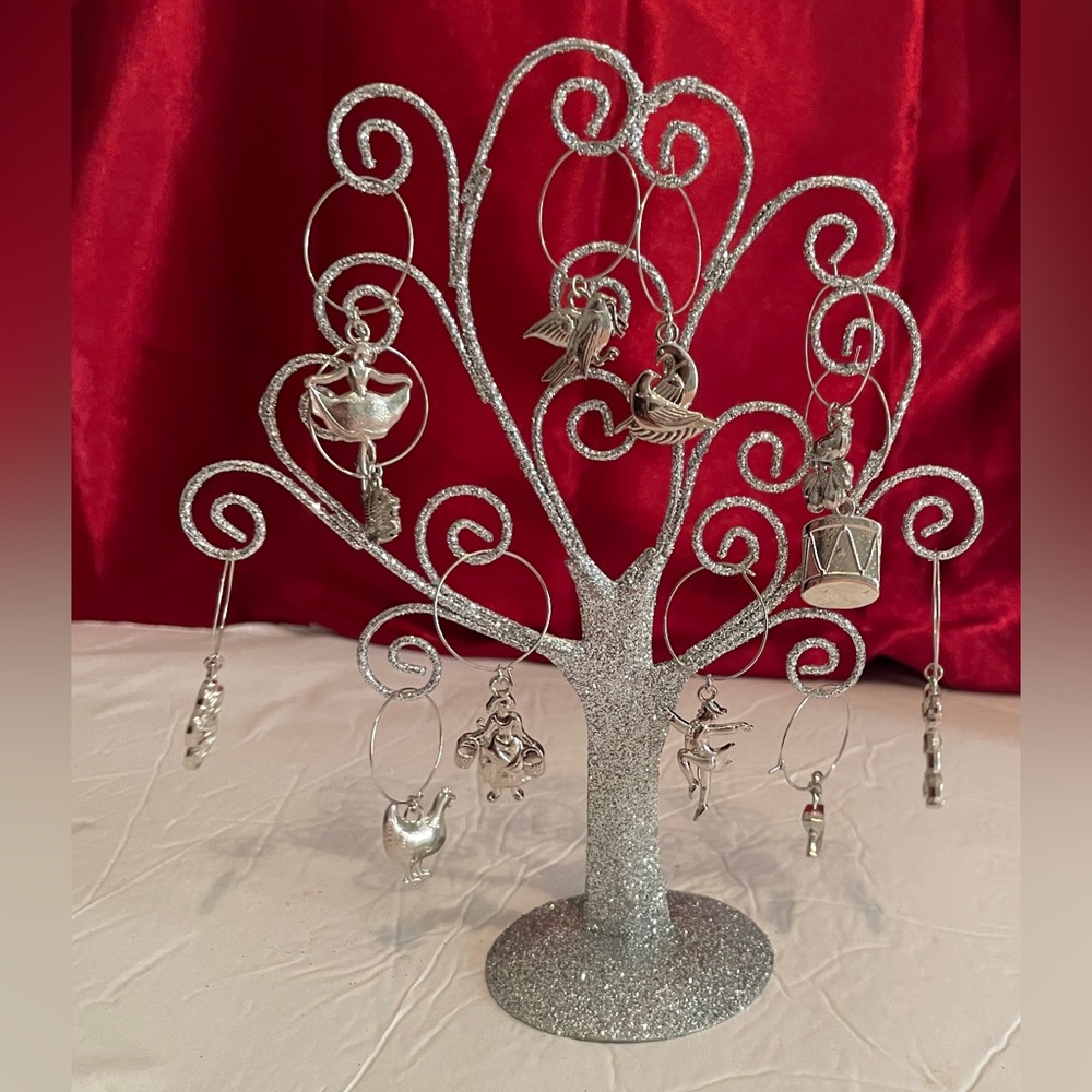 Pier 1 Imports 12 Days of Christmas Wine Glass Charms Set of 12Old Stock